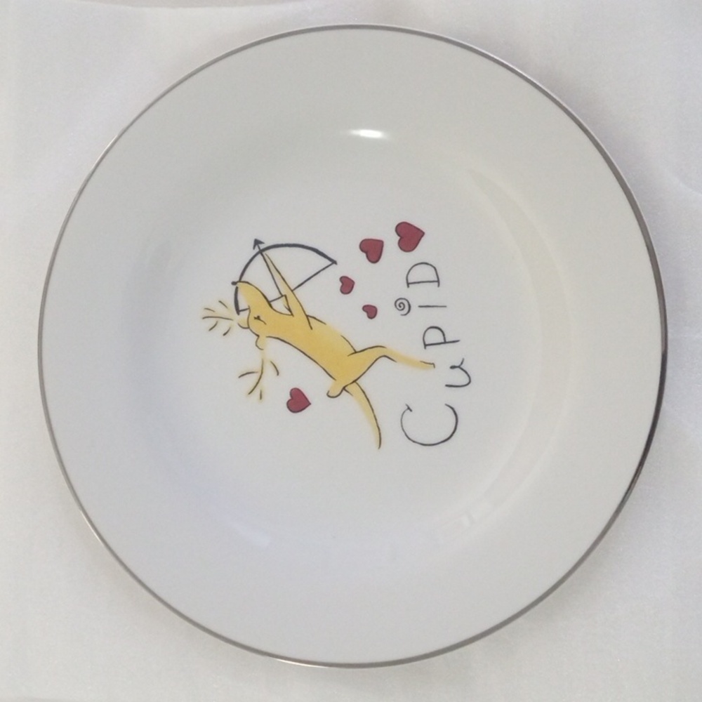 Pottery Barn Cupid Reindeer Plate